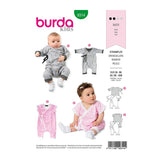 Patron Burda n°9314 Grenouillère bébé