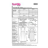 Patron Burda n°6083 : Robe