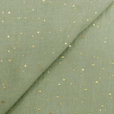 Double gaze jade confettis doré