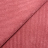 Velours polyester côtelé vieux rose