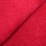 Velours polyester côtelé framboise