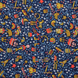 Coton liberty ® Magical forest marine au mètre