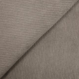 Velours polyester côtelé gris taupe