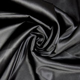 Crêpe satin polyester noir
