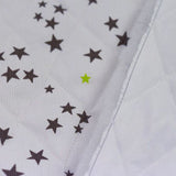 Cotton dive matte taupe stars and anise green per meter
