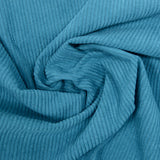 Velours polyester côtelé pétrole