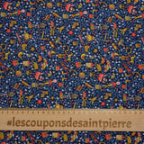 Coton liberty ® Magical forest marine au mètre