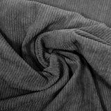 Velours polyester côtelé noir