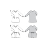 Patron Burda n°9286: Robe à poches enfant