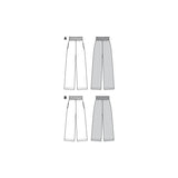 Patron Burda n°6229 : Pantalon à coulisse élastiquée avec des poches dans les coutures – jambe ample