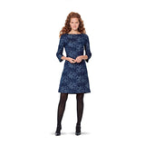 Patron Burda n°6149: Robe semi-ajustée encolure bateau femme