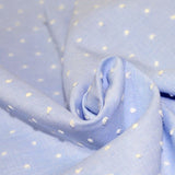 Tissu voile Plumetis coton ciel