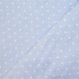 Tissu voile Plumetis coton ciel