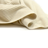 Velours polyester côtelé beige