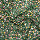 Coton liberty ® Magical forest vert au mètre