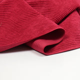 Velours polyester côtelé framboise
