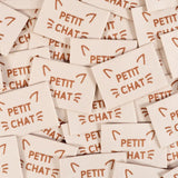 Étiquettes tissées  "Petit Chat" x 5