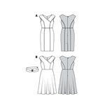 Patron Burda n°6236: Robe à effet croisé