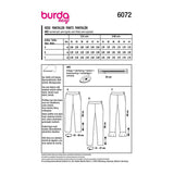 Patron Burda n°6072 : pantalon super facile