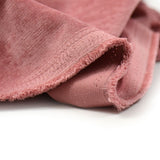 Velours polyester côtelé rose