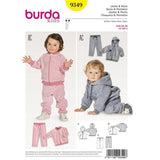 Patron Burda n°9349: Survêtement bébé