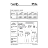 Patron Burda n°9354: Pantalon enfant