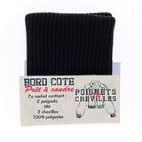 Bord côte 2 poignets/chevilles - noir