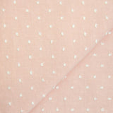 Voile de coton Plumetis rose poudre