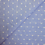 Voile de coton Plumetis bleu foncé