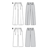 Patron Burda n°6436: Pantalon larges