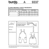 Patron Burda n°9337: Salopette enfant