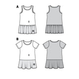 Patron Burda n°9341: Robe Tee-shirt enfant
