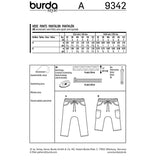 Patron Burda n°9342: Pantalon à coulisse enfant