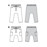 Patron Burda n°9342: Pantalon à coulisse enfant