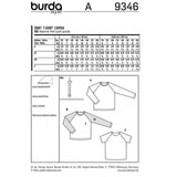 Patron Burda n°9346: Tee-shirt enfant simple