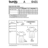 Patron Burda n°6401 : Robe foncée