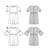 Patron Burda n°6401 : Robe foncée