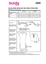 Patron Burda n°5894 : Robe & Tunique