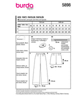 Burda boss n ° 5898: pants