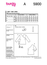 Patron Burda n°5900 : T-shirt