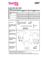 Patron Burda n°5907 : Robe