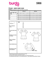 Patron Burda n°5908 : Blouse