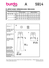 Patron Burda n°5914 : Combinaison & Blouse