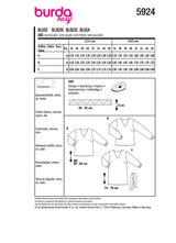 Patron Burda n°5924 : Blouse