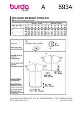 Patron Burda n°5934 : Robe & Blouse