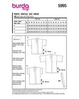 Patron Burda n°5995 : Manteau