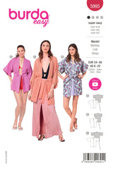 Patron Burda n°5995 : Manteau