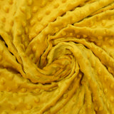 Fleece Minky Mustard yellow relief