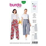 Patron Burda n°6229 : Pantalon à coulisse élastiquée avec des poches dans les coutures – jambe ample