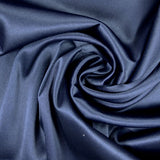 Crêpe satin polyester bleu marine